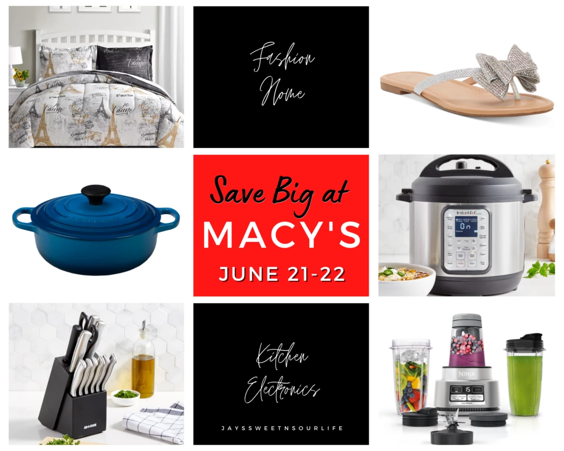 Save Big at Macy's from June 21-22 with limited-time special savings on everything from kitchenware to luggage, fragrances, and apparel. See what my hot picks are for the sales event, and also enter to win in Savings.com&rsquo;s #SaveBigAtMacys giveaway. Win one of four $250 e-gift card prizes from Macy&rsquo;s! 