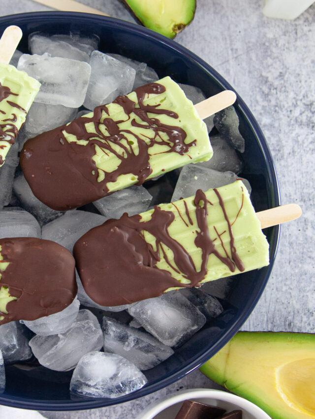 Chocolate Dipped Avocado Popsicles