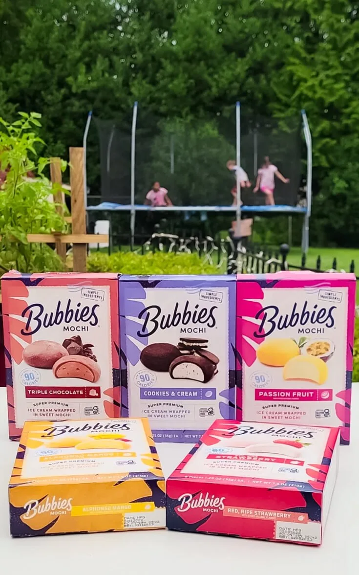 Bubbies Mochi Ice Cream offers super-premium ice cream wrapped in sweet mochi. Read my full review plus enter to win Bubbies Ice Cream free product coupons!