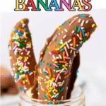 These Chocolate Dipped Bananas are an easy afterschool snack that kids love! This fun and kid friendly snack recipe takes just minutes to make and is perfect for busy afternoons, playdates, or a sweet treat anytime.
