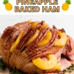 This Brown Sugar Pineapple Baked Ham is the ultimate easy holiday recipe for any celebration. Juicy, tender, and glazed to perfection, it’s the best baked ham recipe to serve as your centerpiece for Christmas, Easter, or holiday parties. With just a few simple steps, you’ll have a stunning holiday entree that everyone will love!
