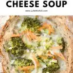 Enjoy the ultimate comfort food with this creamy Broccoli and Cheese Soup. This easy soup recipe is perfect as a cozy fall soup recipe or a hearty winter soup recipe that the whole family will love.