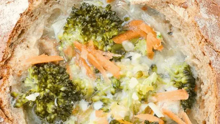 Enjoy the ultimate comfort food with this creamy Broccoli and Cheese Soup. This easy soup recipe is perfect as a cozy fall soup recipe or a hearty winter soup recipe that the whole family will love.