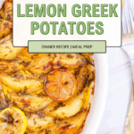 Bright, zesty, and so delicious, these Lemon Greek Potatoes are the side dish that everyone will love! With a crispy outside, fluffy inside, this easy make ahead recipe is perfect for holidays or everyday dinners.