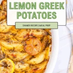 Bright, zesty, and so delicious, these Lemon Greek Potatoes are the side dish that everyone will love! With a crispy outside, fluffy inside, this easy make ahead recipe is perfect for holidays or everyday dinners.