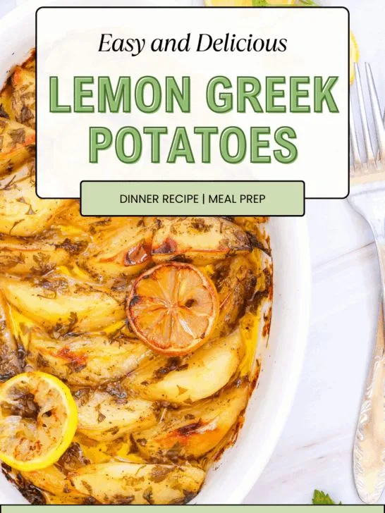 Bright, zesty, and so delicious, these Lemon Greek Potatoes are the side dish that everyone will love! With a crispy outside, fluffy inside, this easy make ahead recipe is perfect for holidays or everyday dinners.