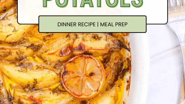Bright, zesty, and so delicious, these Lemon Greek Potatoes are the side dish that everyone will love! With a crispy outside, fluffy inside, this easy make ahead recipe is perfect for holidays or everyday dinners.
